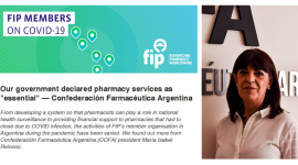 La FIP destacó el trabajo de los farmacéuticos argentinos durante la pandemia de COVID-19